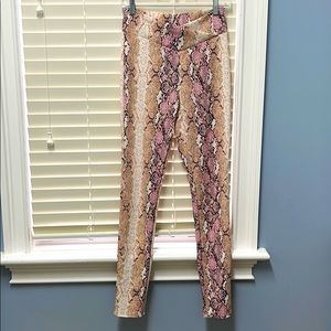 Waist slimming snakeskin pants